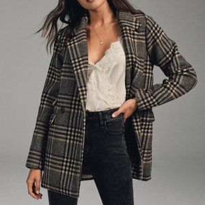 Abercrombie Wool-Blend Plaid Blazer Small